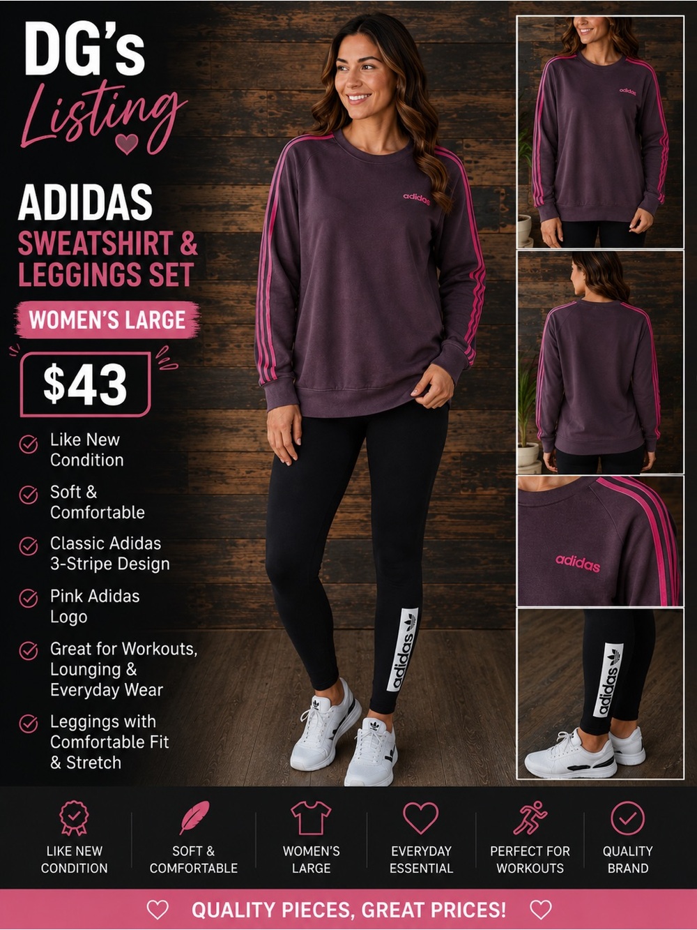 Adidas large outfit